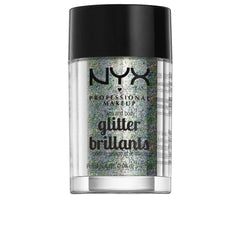 NYX Face and Body Glitter Crystal adds radiant sparkle to face and body.