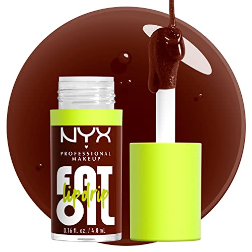 Eight shade display of NYX Fat Oil Lip Drip.