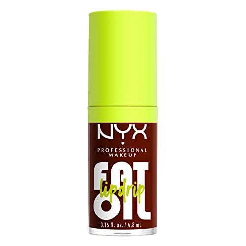 Rich chocolate lip swatches with NYX Lip Drip.