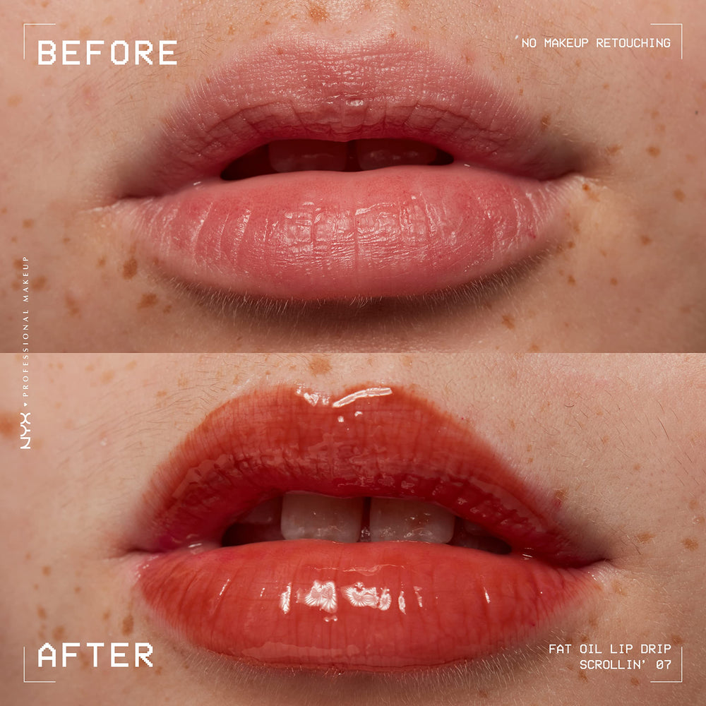 NYX Fat Oil Lip Drip, textura cremosa y cómodo deslizamiento.