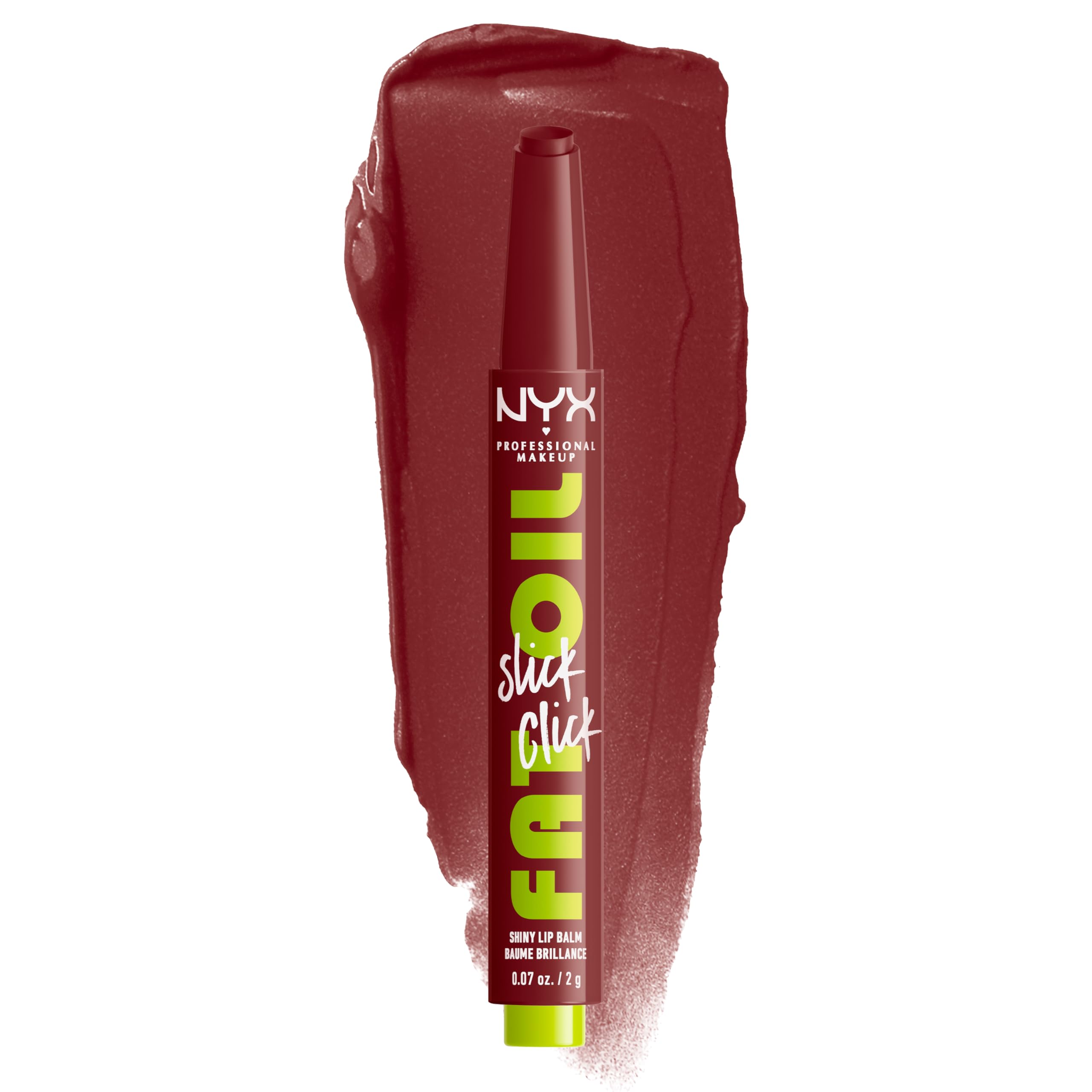 NYX Fat Oil Slick Click: aplicación precisa para color ligero y hidratación continua.