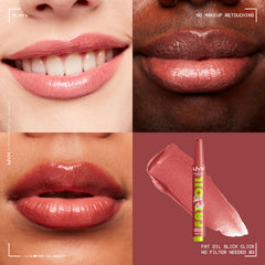 Packaging closeup of NYX Fat Oil Slick Click for easy one-click application.