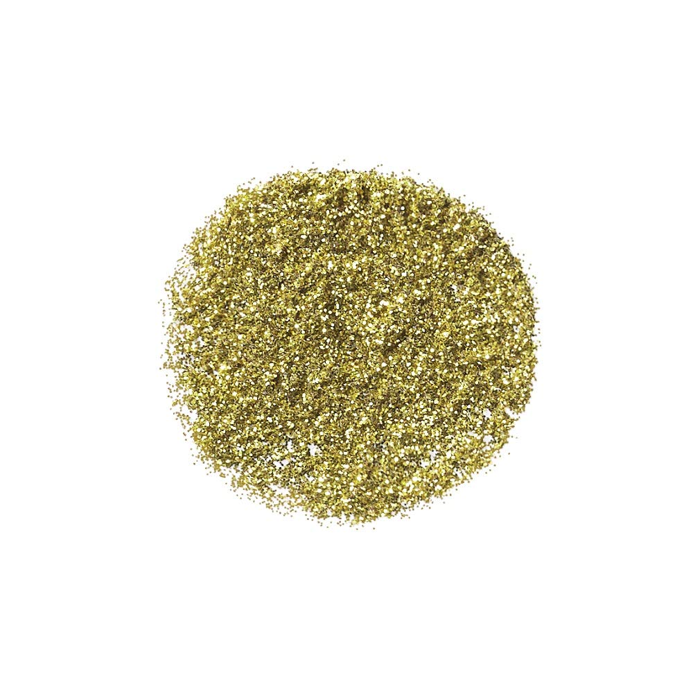 NYX Glitter Primer preps skin for smooth application of Gold glitter.