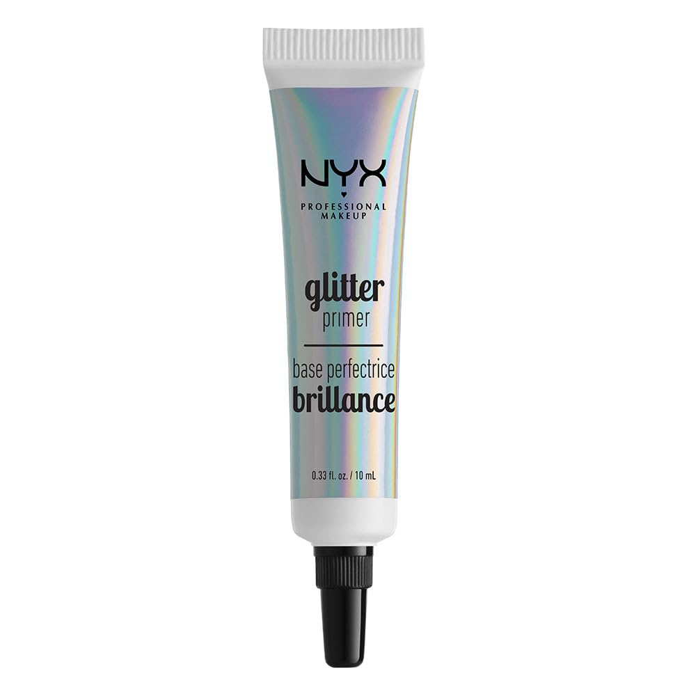 NYX Glitter Primer preps skin instantly to reduce fallout and boost shine