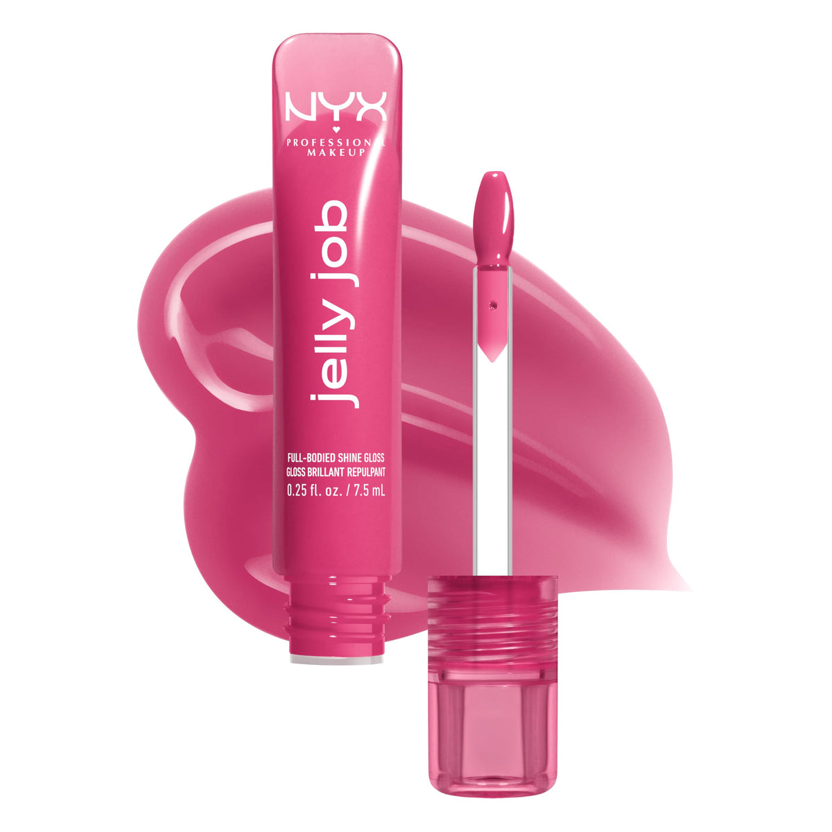 NYX Jelly Job Brillo Labial con aplicador suave para cobertura precisa