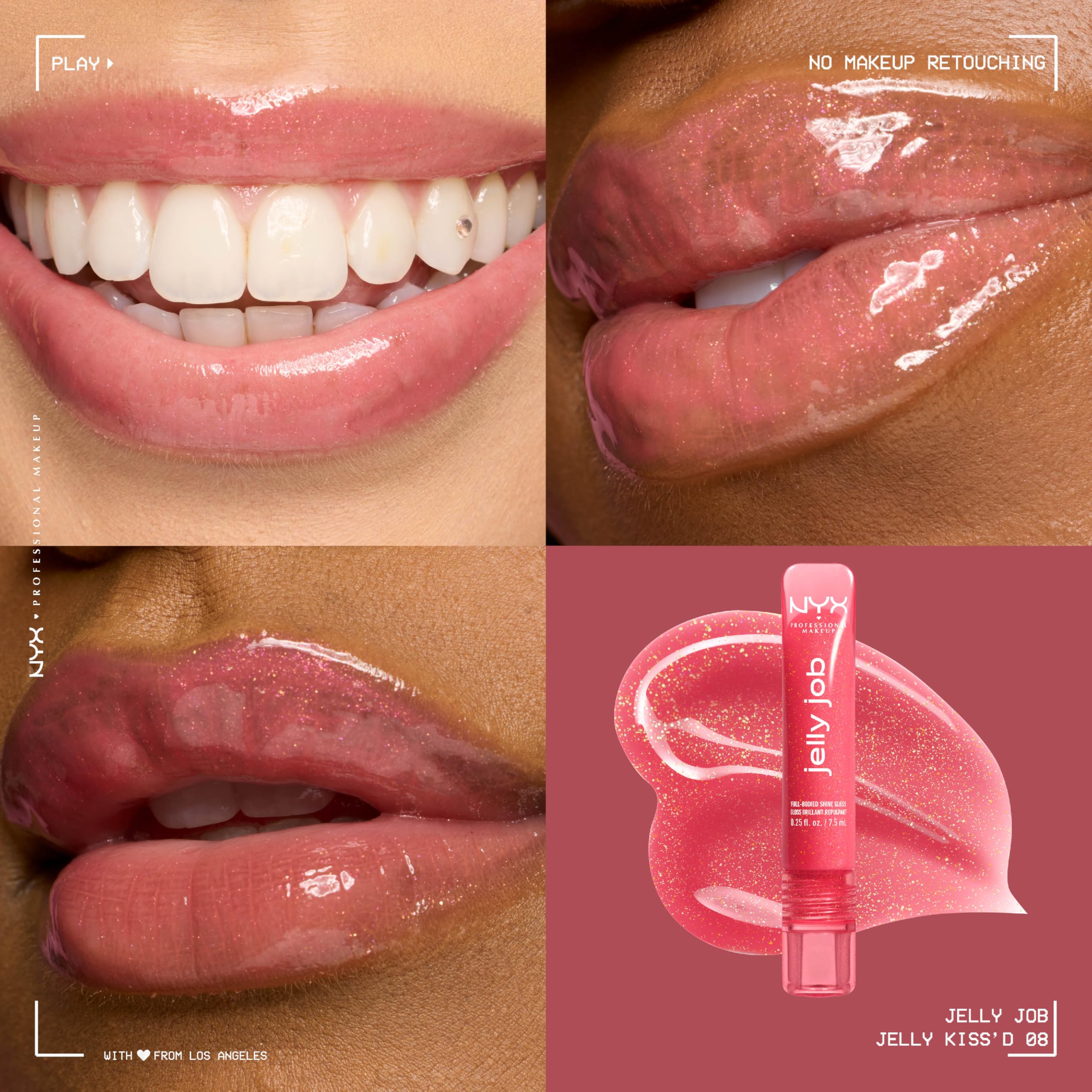 NYX Jelly Job Lip Gloss con aplicador preciso suave