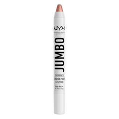 NYX Jumbo Eye Pencil Iced Latte swatch shows mauve-brown blend for versatile lids