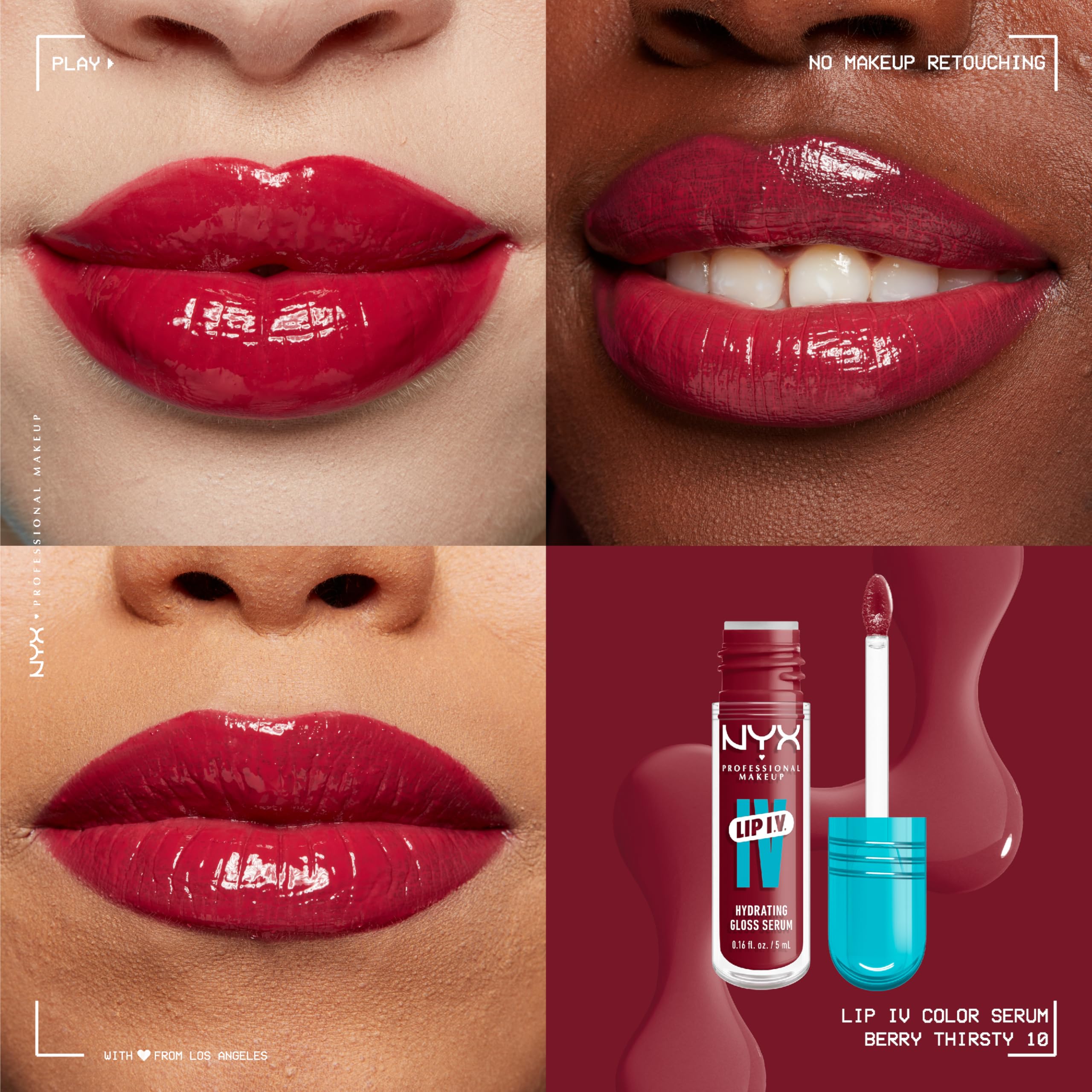 NYX Lip IV: brillo inmediato con color sutil y agradable sensación.