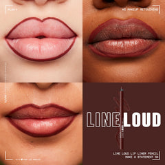 Lápiz Line Loud con jojoba y vitamina E para labios más suaves.