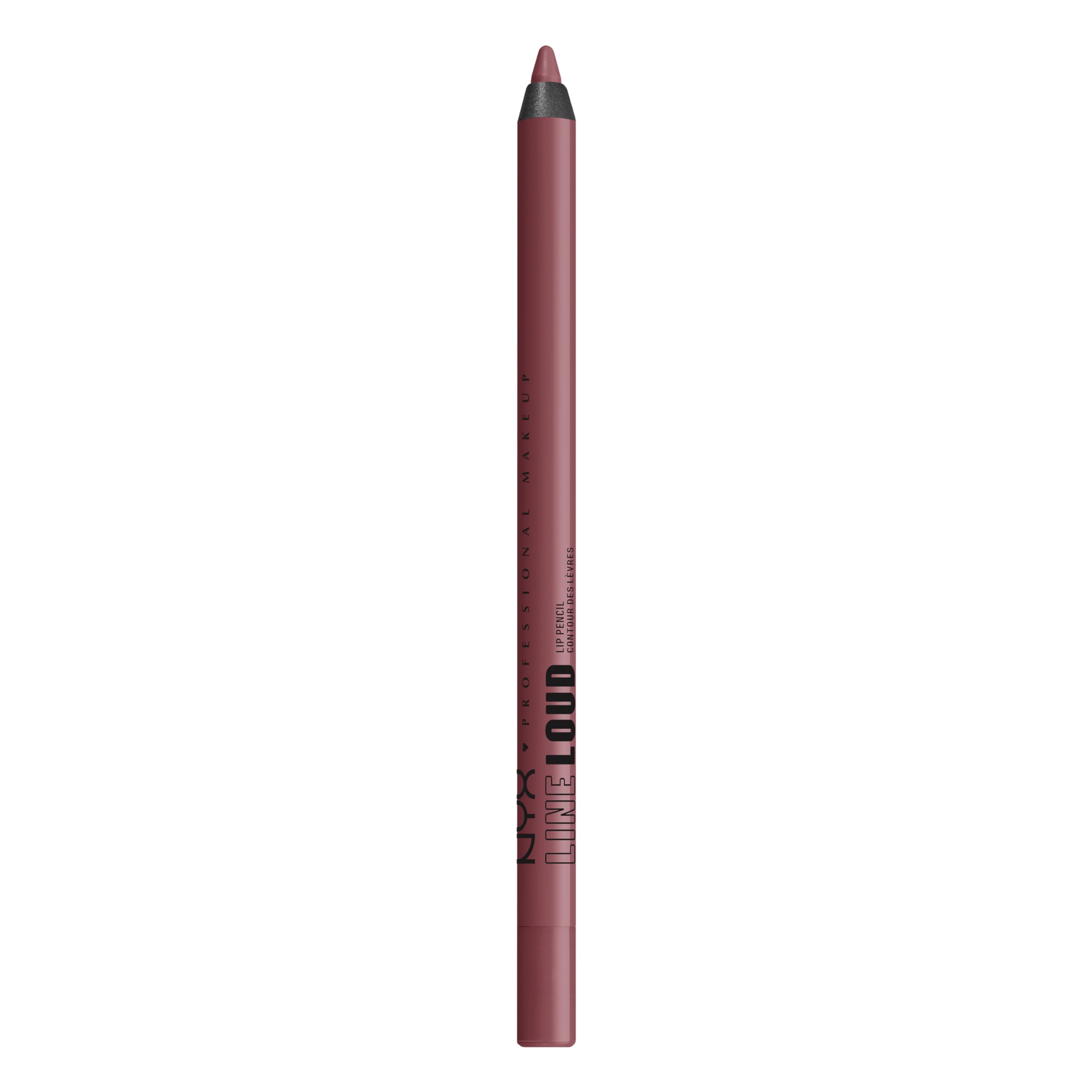 NYX Line Loud Lip Liner Magic Maker pencil tip close-up showing rich orange color and smooth glide.