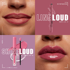 NYX Line Loud Lip Pencil Precise Application enables sharp outline and even lip color.