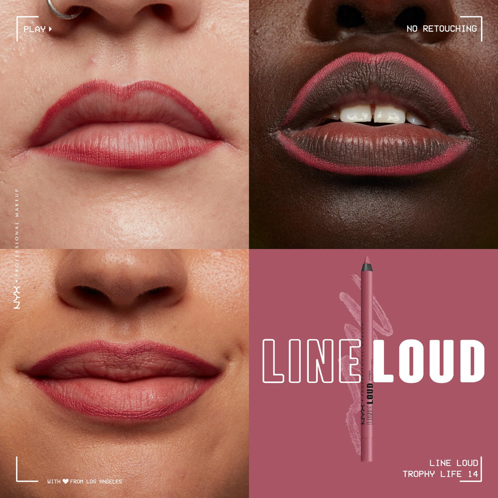 NYX Line Loud Lip Pencil Waterproof Soft Matte supports durable wear for all-day color.