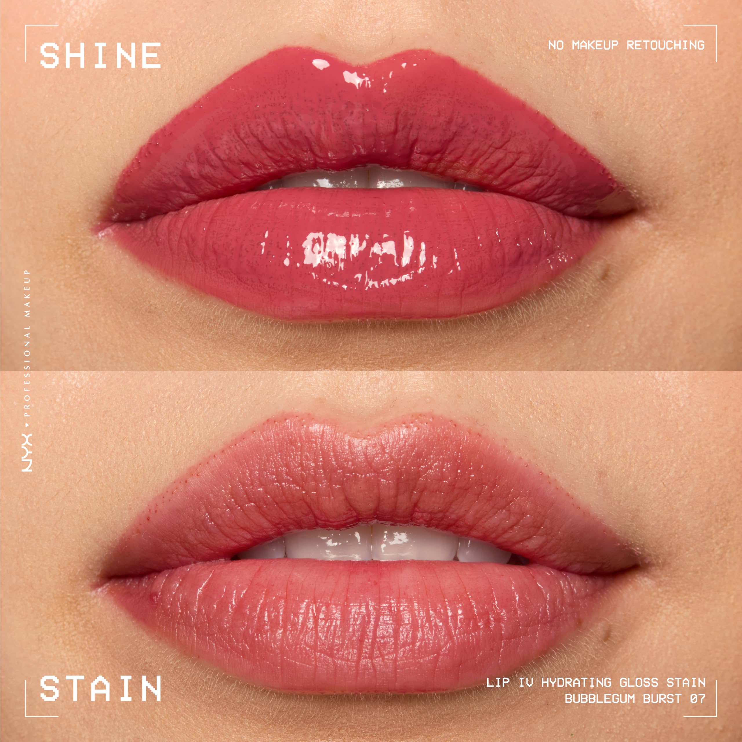 NYX Lip IV, color vibrante, tono natural a vivo para todo el día.