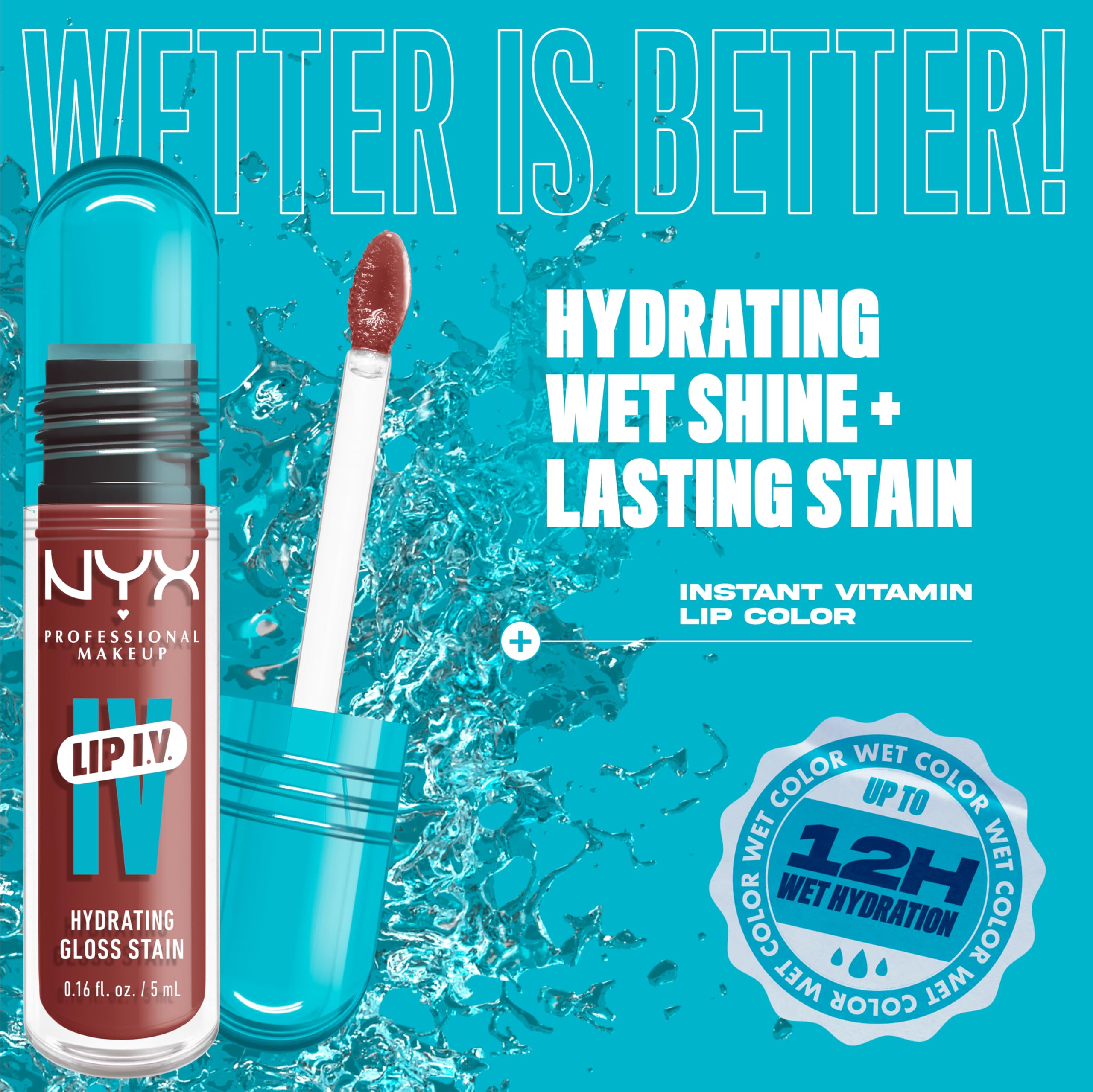 NYX Lip IV Hidratante Aplicación Suave Hydra Honey Marrón, color uniforme