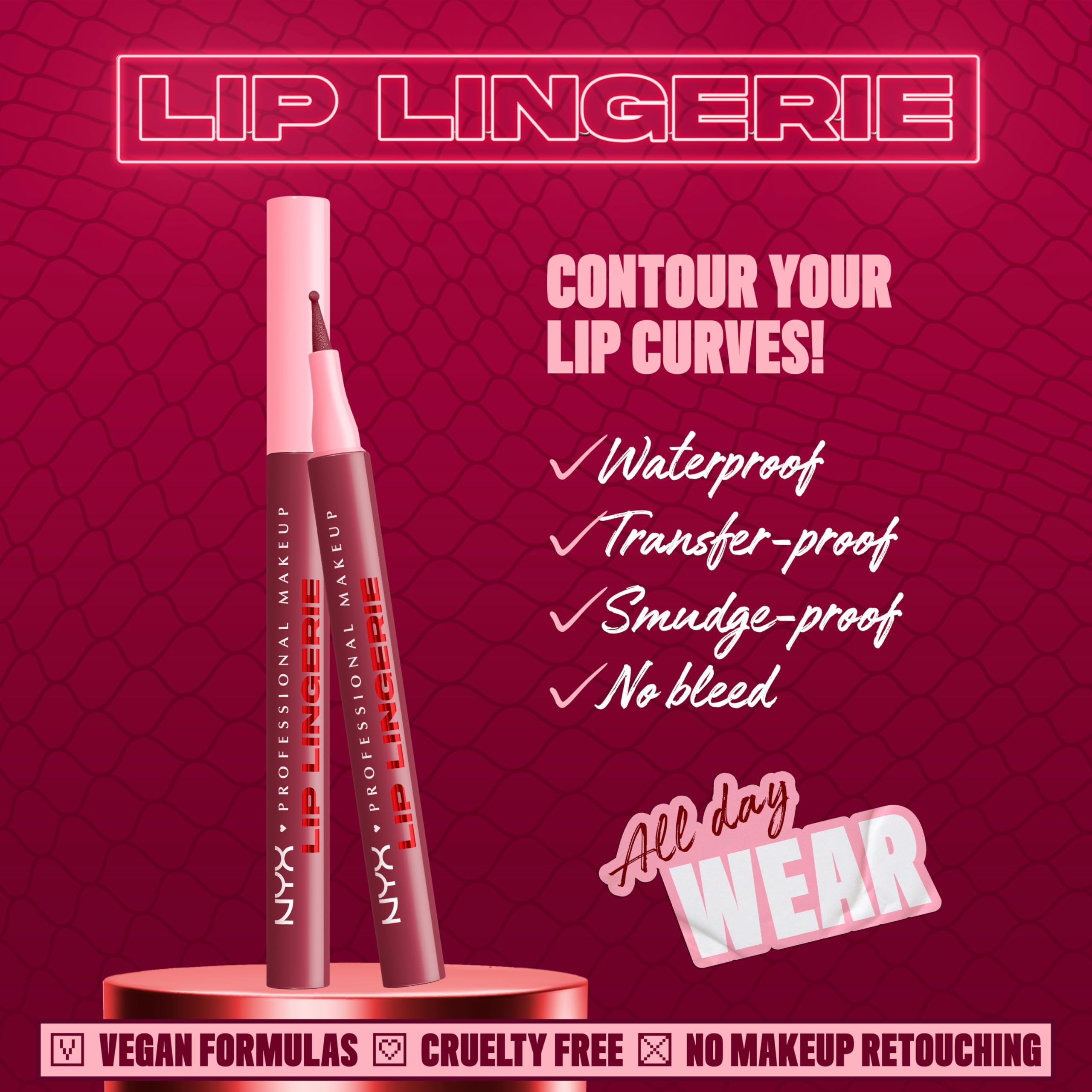 Textura líquida seda de NYX Lip Lingerie Liner Stain.