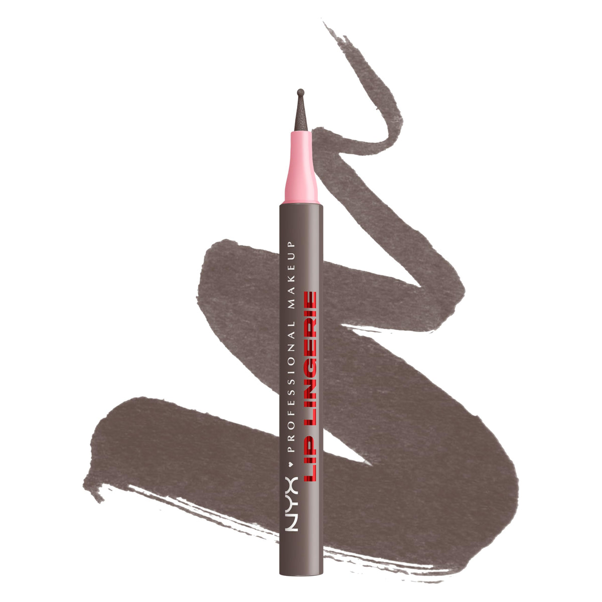 NYX Lip Lingerie Liner Stain con punta de fieltro flexible para delineado preciso y acabado duradero.