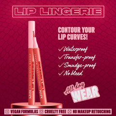 NYX Lip Lingerie Sculpting Lip Liner Stain con aplicador de bola para líneas precisas.