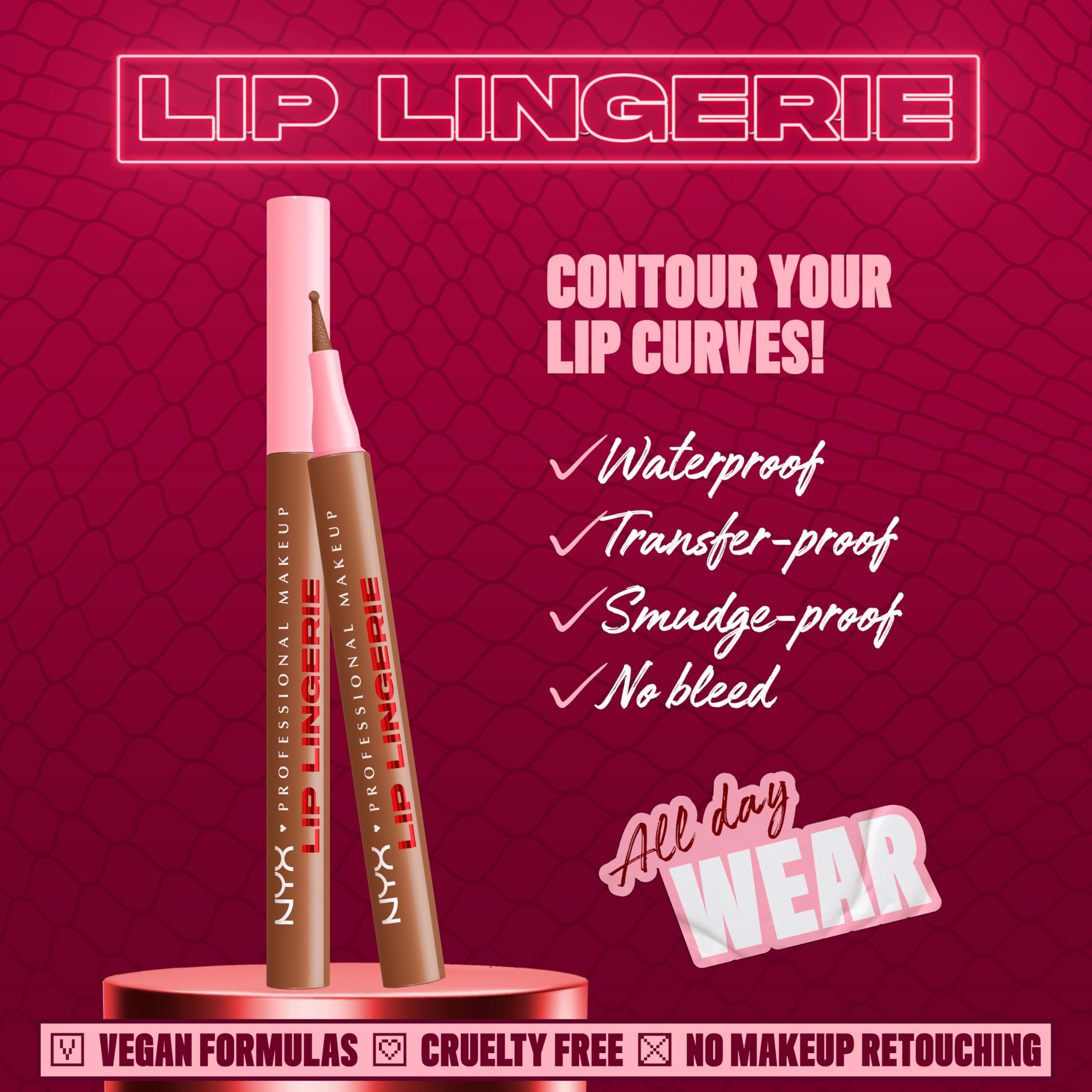 Nyx Lip Lingerie Stain Textura seda: acabado sedoso y cómodo.