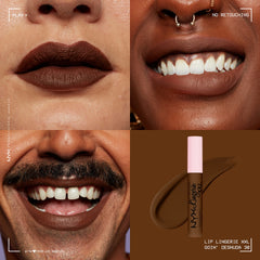 Applying Lip Lingerie XXL on lips for smooth, full matte finish.