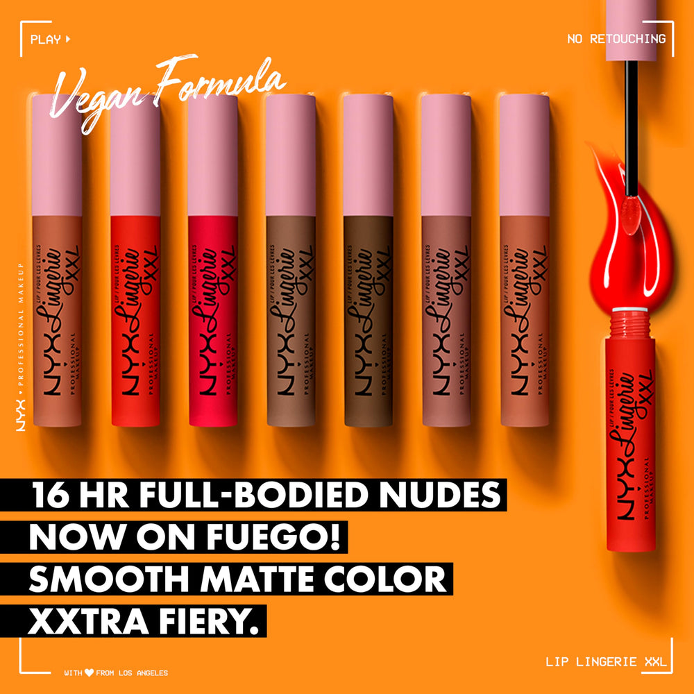 Goin Desnuda swatch reveals rich chocolate brown matte color ideal for warm undertones.