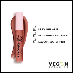 NYX Lip Lingerie XXL Matte Turn-On acabado mate duradero sin transferencia para todo el dia