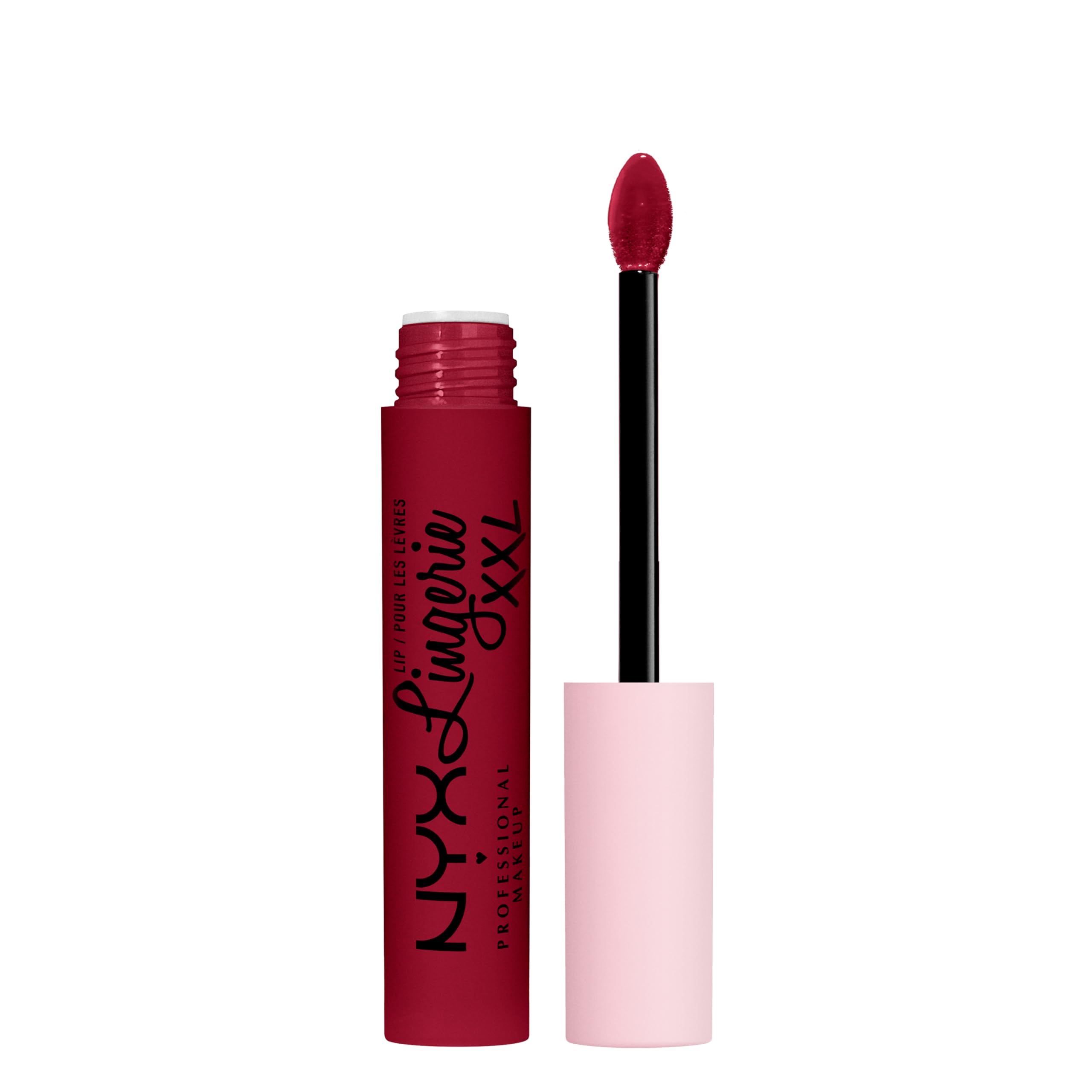 Labios oxblood con NYX Lip Lingerie XXL, color duradero y mate