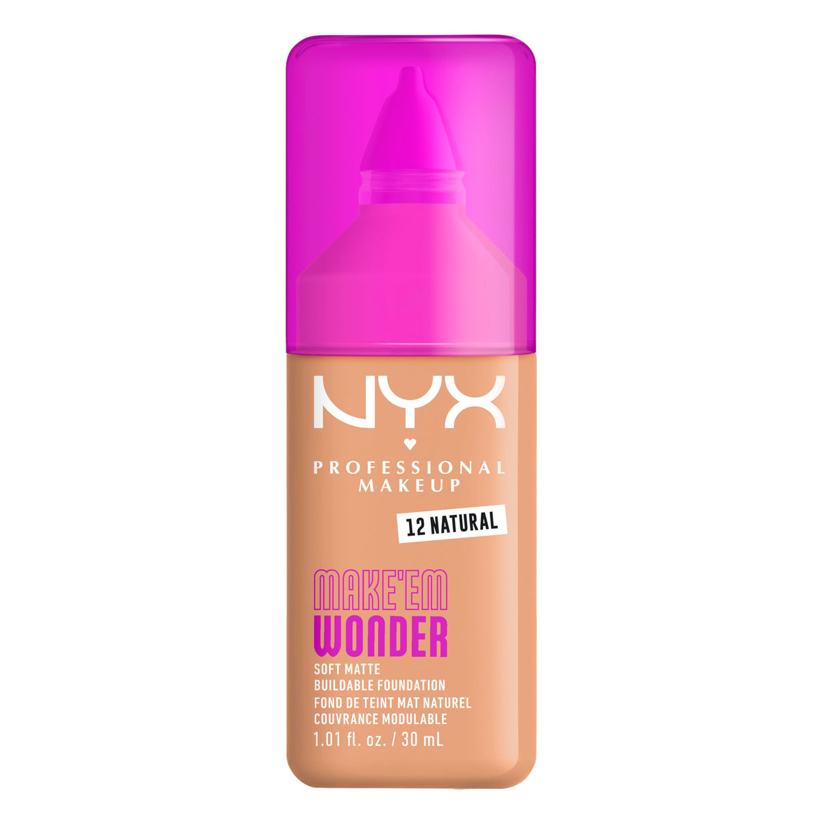 NYX Make 'Em Wonder: botella con textura suave para una cobertura uniforme
