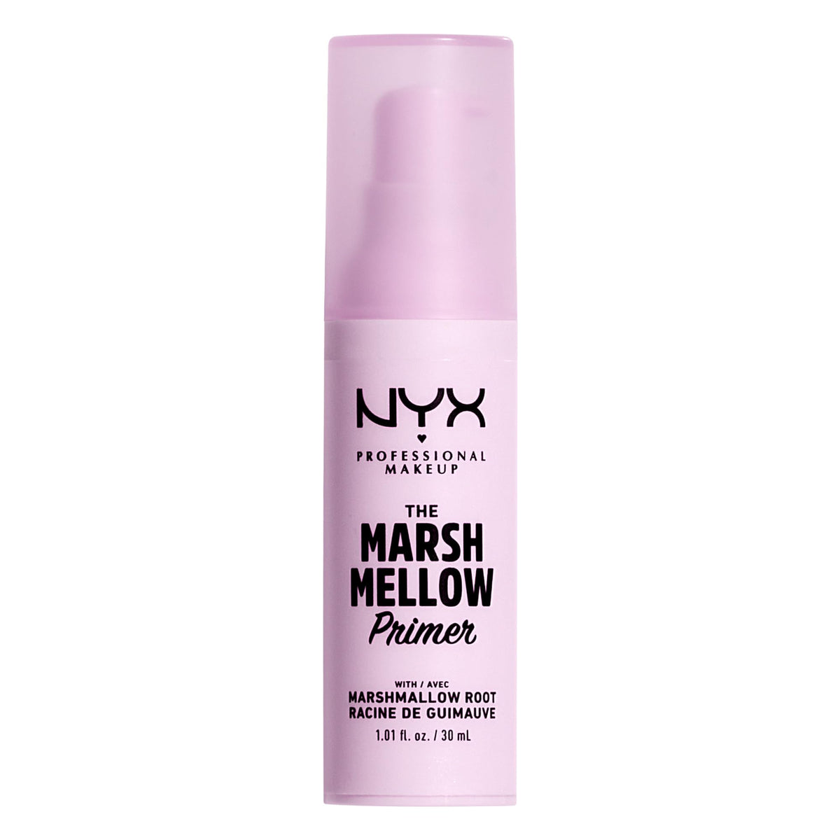 NYX Marshmellow Primer suaviza la piel para un lienzo uniforme y listo para maquillaje.
