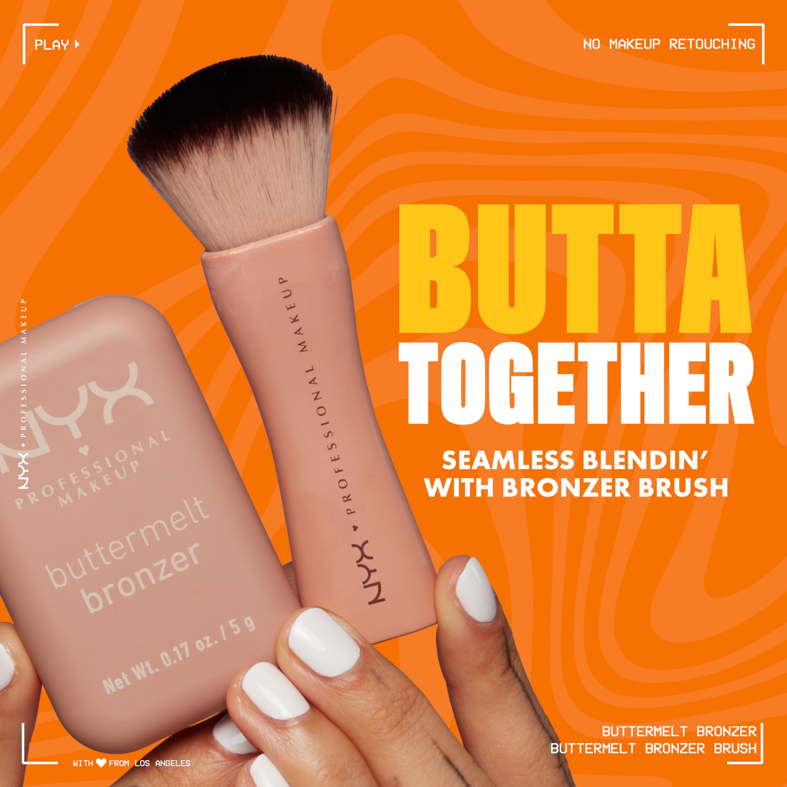 Brocha de aplicación para bronceador Buttermelt de NYX.