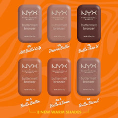 NYX Matte Buttermelt Bronzer creamy glide enables effortless, long-lasting color