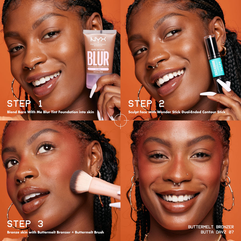 NYX Matte Buttermelt Bronzer provides up to 12 hours of wear with natural glow