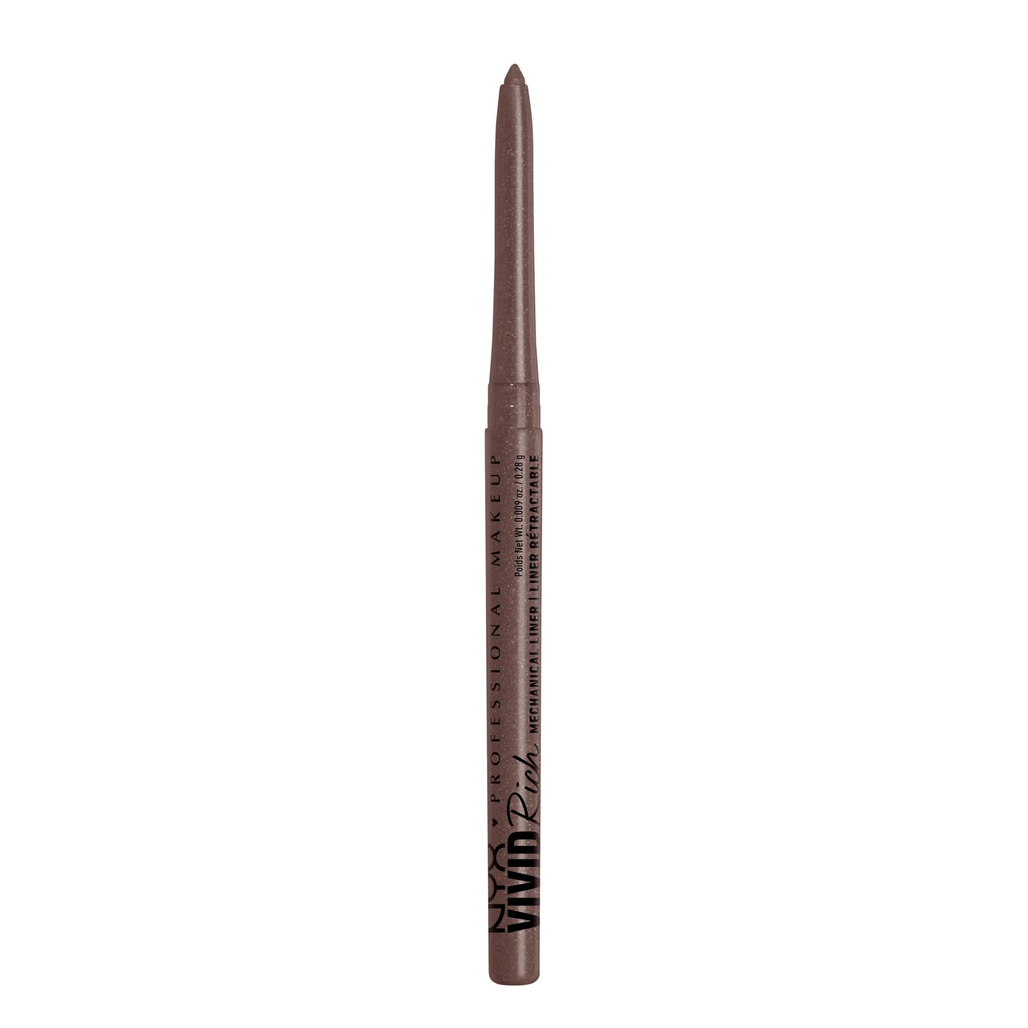 NYX Mechanical Eye Pencil Under the Moonstone slate grey swatch for precise upper lash line