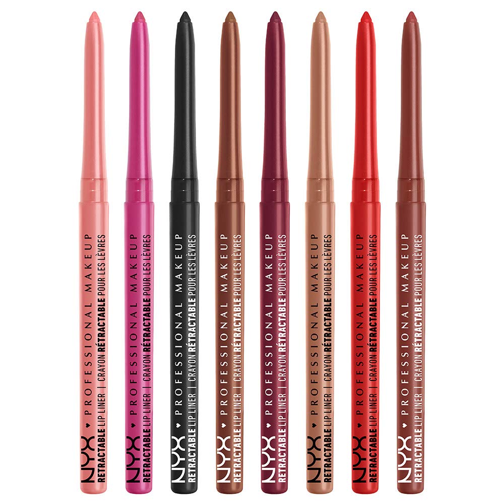 Close up of NYX lip liner twist up mechanism for easy, mess free application.