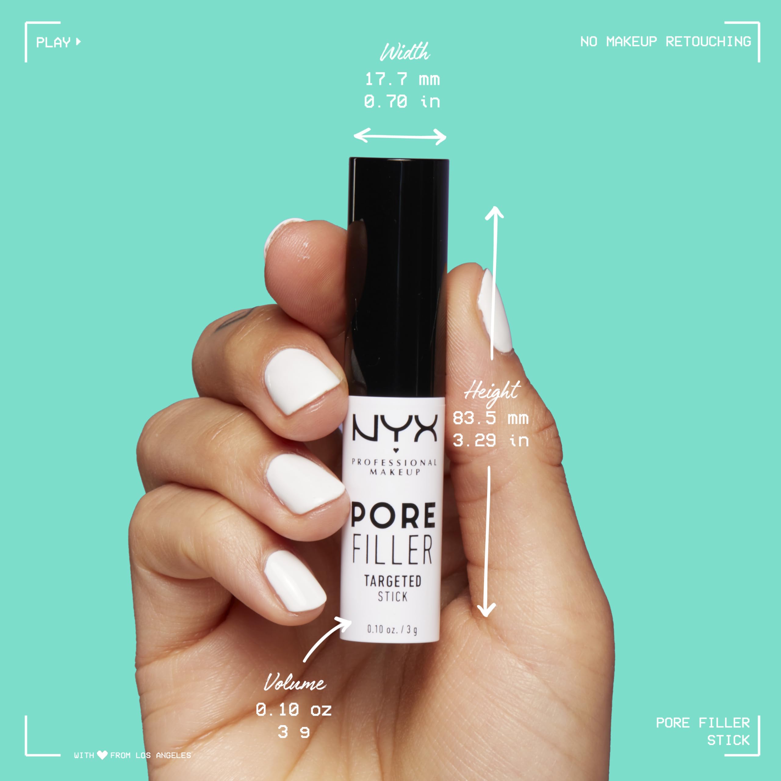 Sleek NYX Pore Filler Stick packaging and slanted applicator for on-the-go use