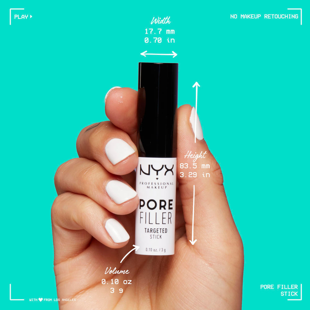 Sleek NYX Pore Filler Stick packaging and slanted applicator for on-the-go use