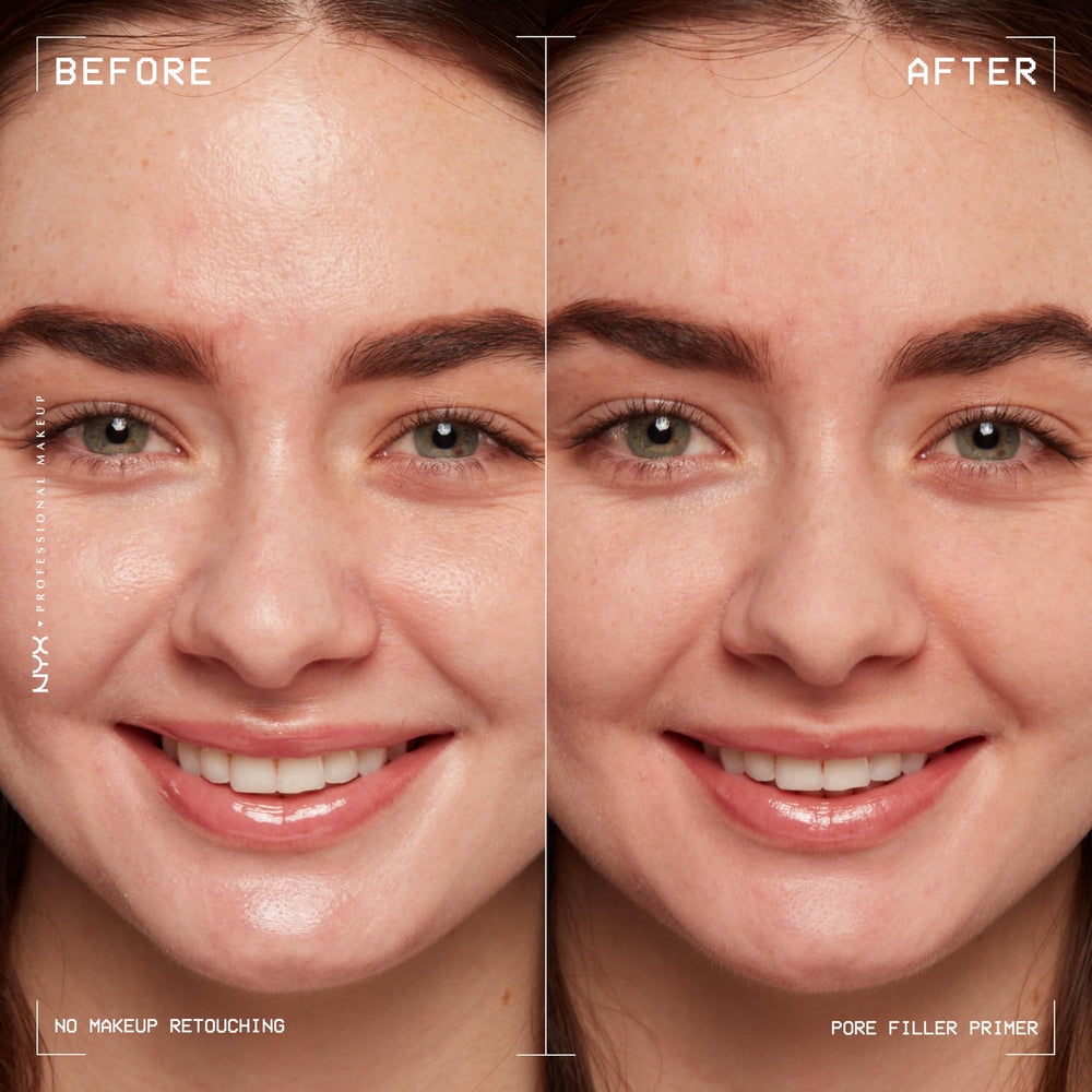 Close-up of NYX Pore Filler Stick delivering soft-focus blur on pores
