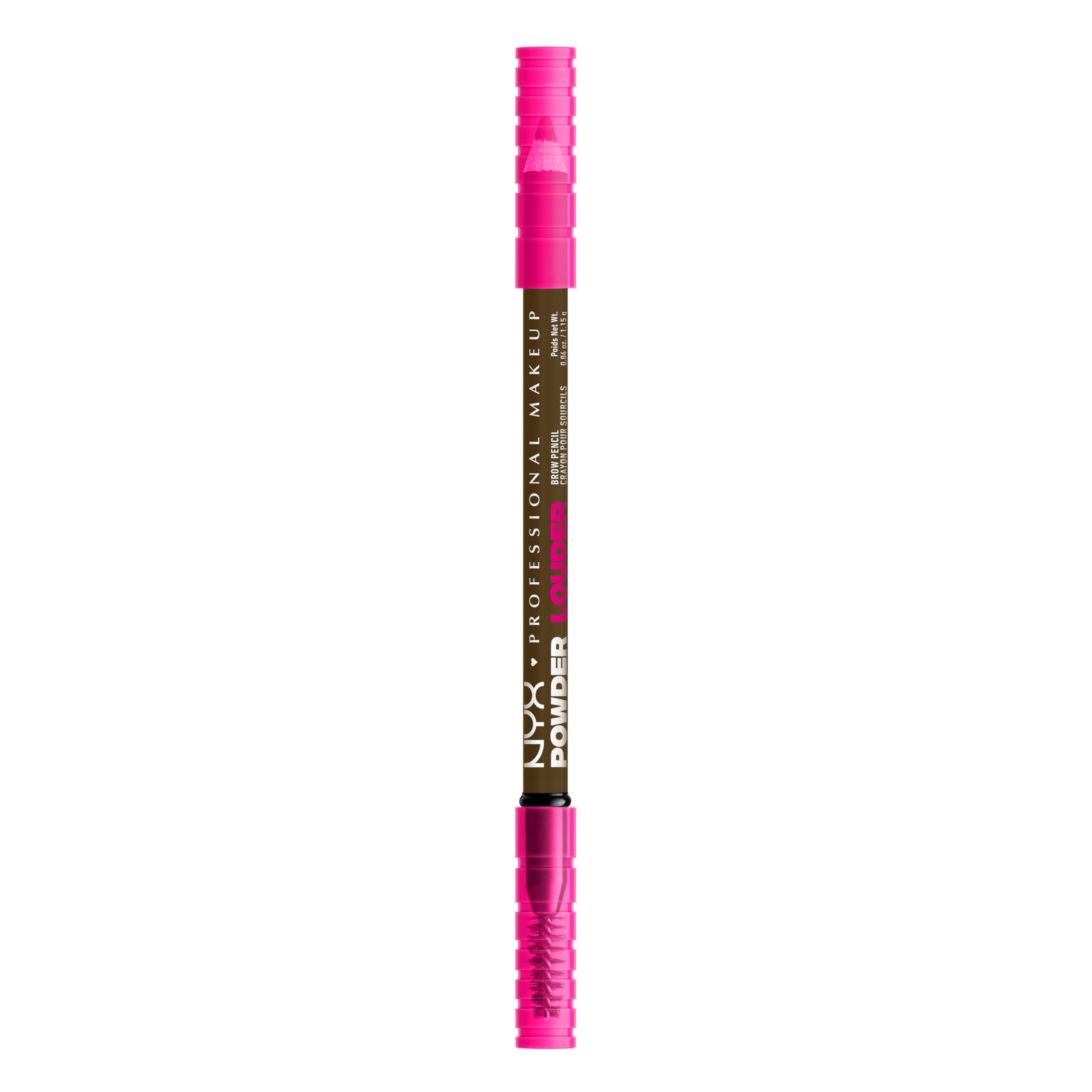 NYX Powder Louder Brow Pencil application strokes for natural, fuller brows.