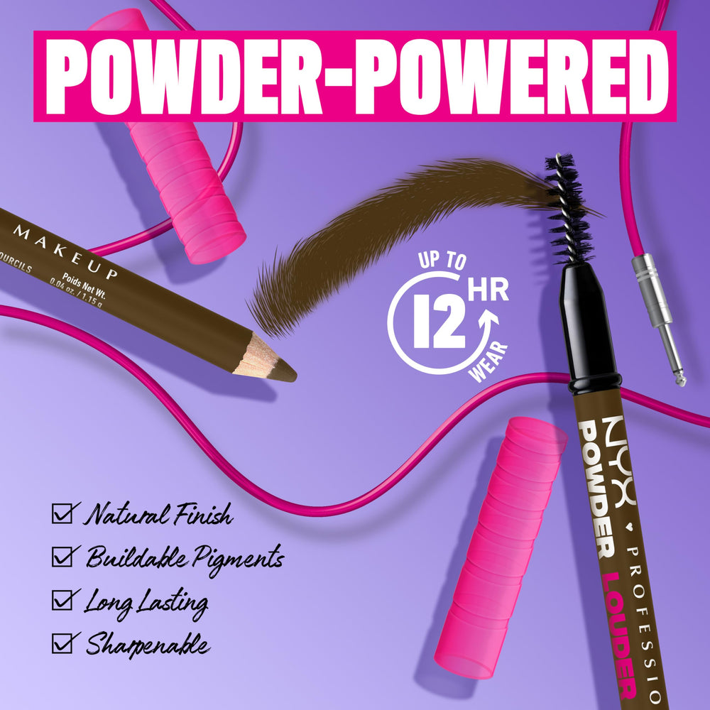 Bamboo fibers thicken brows for enhanced volume with NYX Pencil.