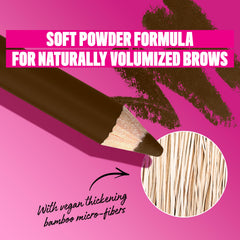 NYX Powder Louder Brow Pencil Espresso spoolie in action for precise brow shaping.