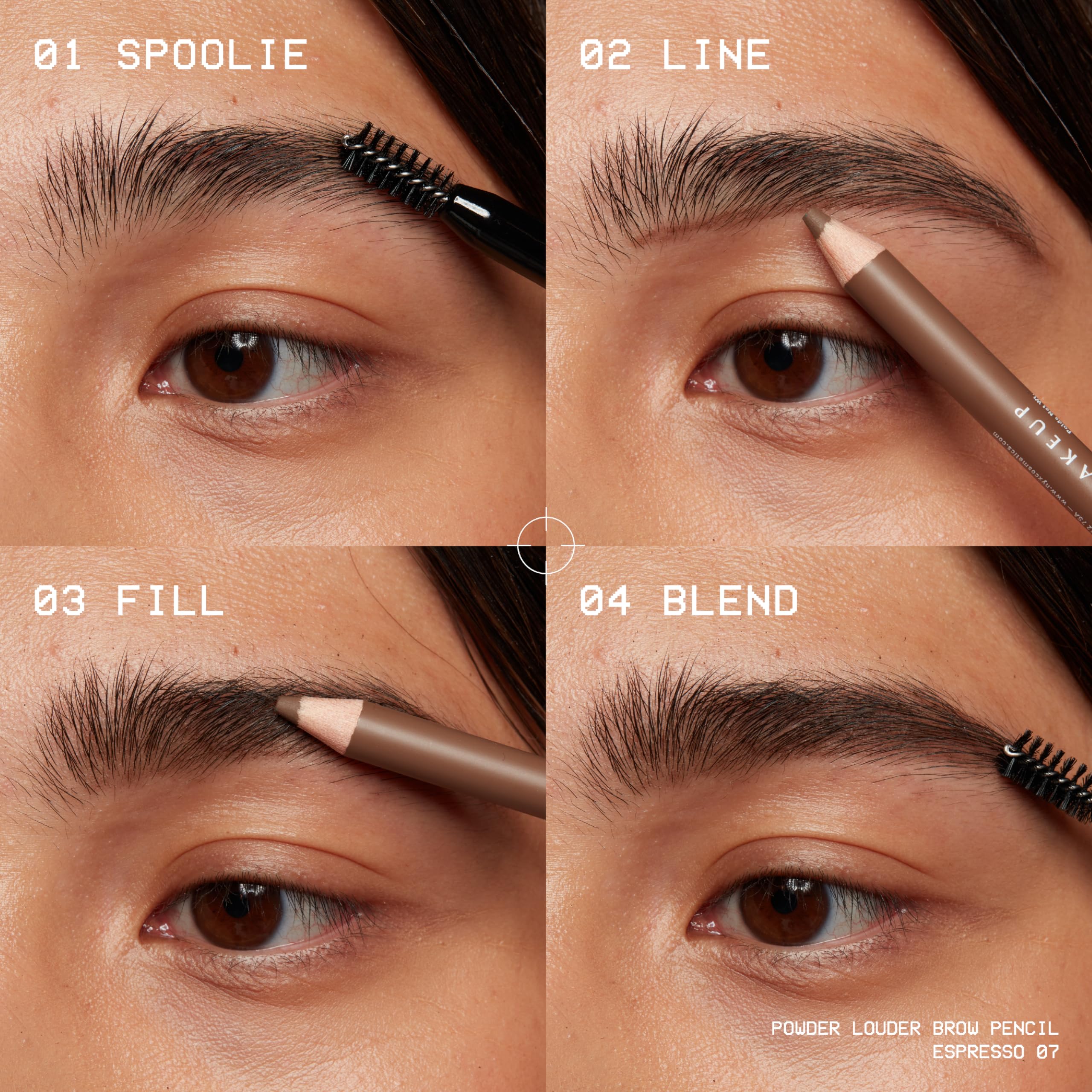 Vegan formula highlighted on NYX Powder Louder Brow Pencil Espresso.