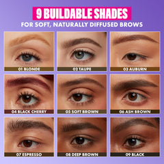 Swatch of NYX Powder Louder Brow Pencil in Soft Brown