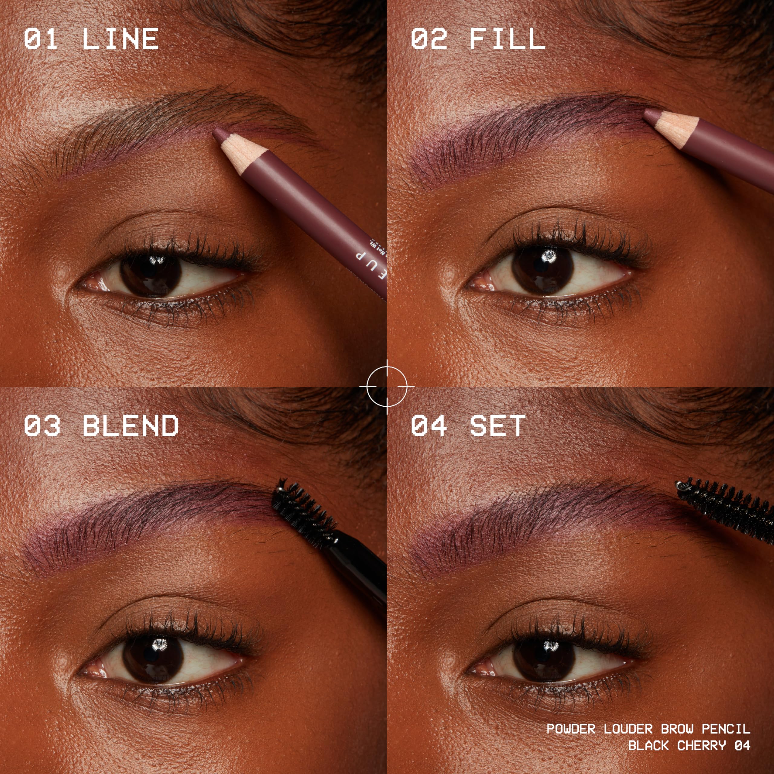 Natural finish achieved with NYX Powder Louder Brow Pencil hair-like strokes