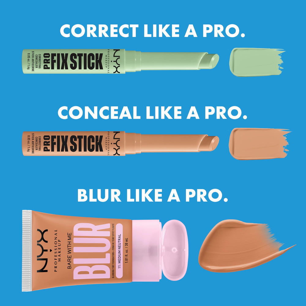 NYX Pro Fix Stick Corrector: aplicación precisa para zonas pequeñas y círculos oscuros.