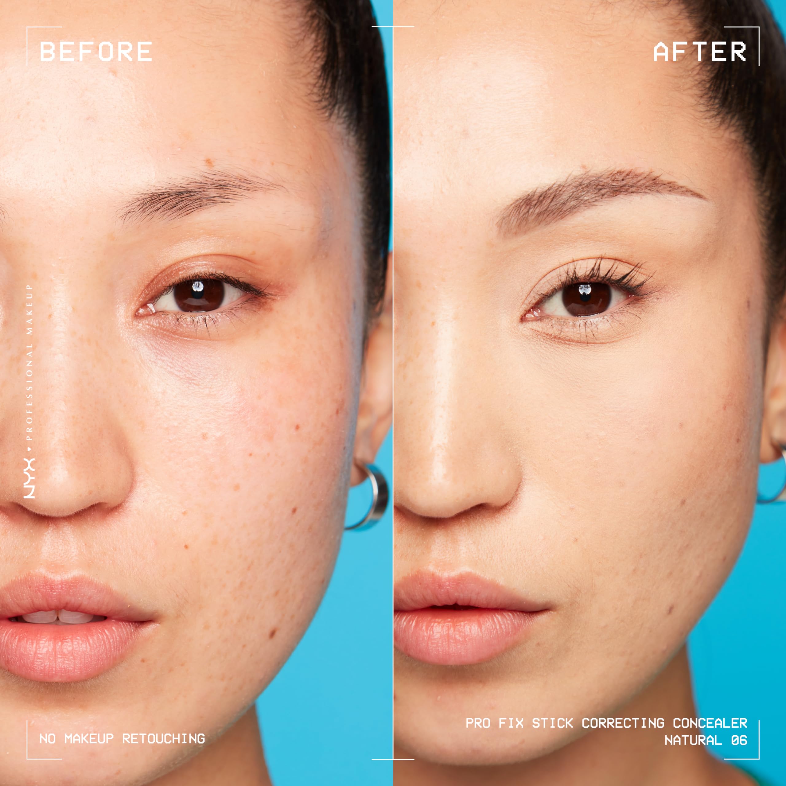NYX Pro Fix Stick Corrector: cobertura media estable e hidratante para piel sensible.