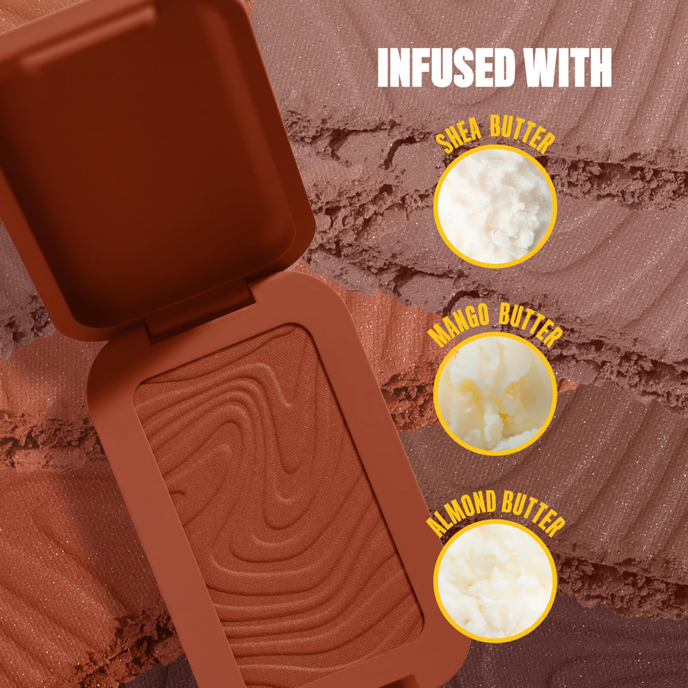 Deslizamiento suave de NYX Matte Buttermelt Bronceador para un look natural.