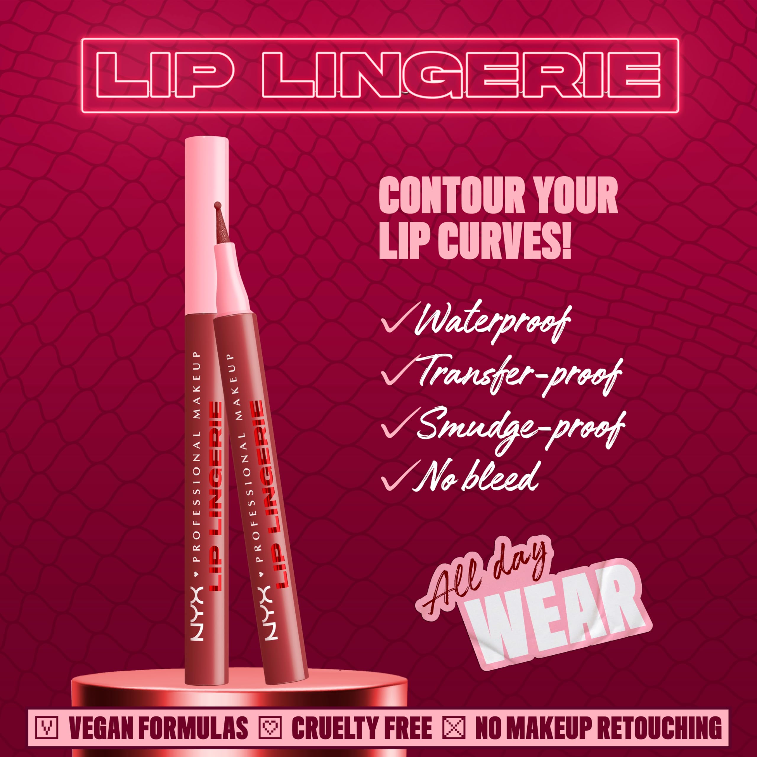 Lip Lingerie Sculpting Lip Liner Stain, aplicación en bola flexible para control