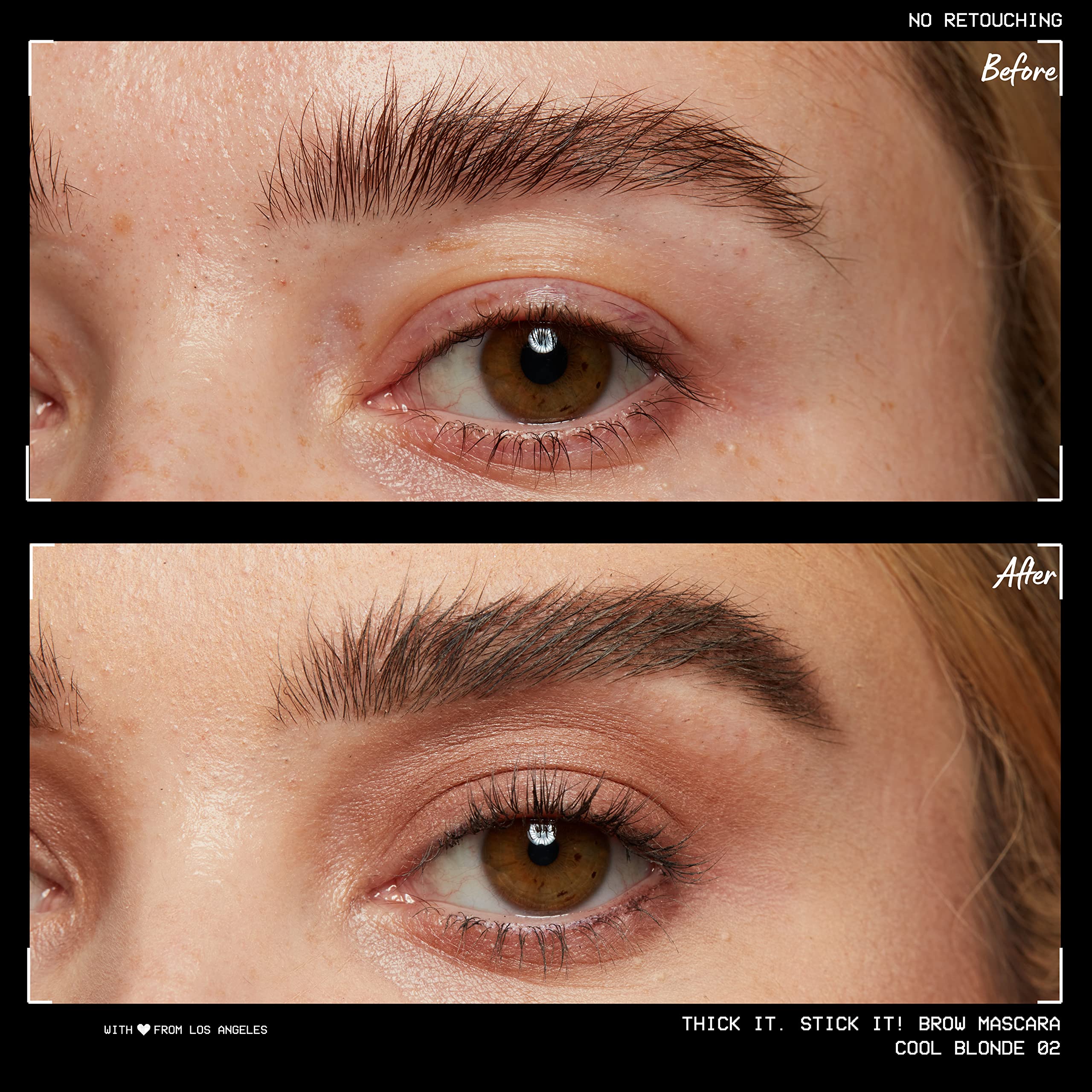 Aplicación precisa de cejas con el gel tintado de NYX Thick It Stick It.