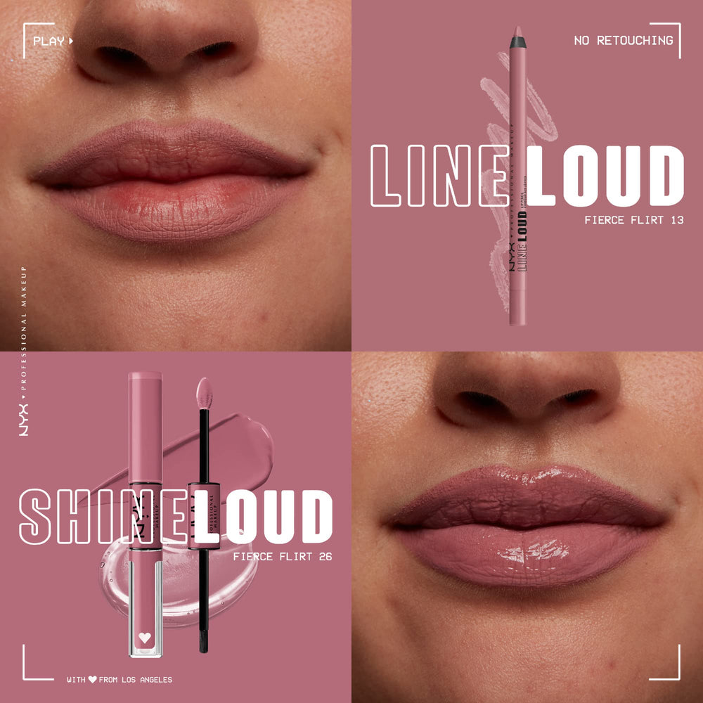 NYX Professional Makeup delineador labial Loud, aplicación suave y precisa para delinear o rellenar.