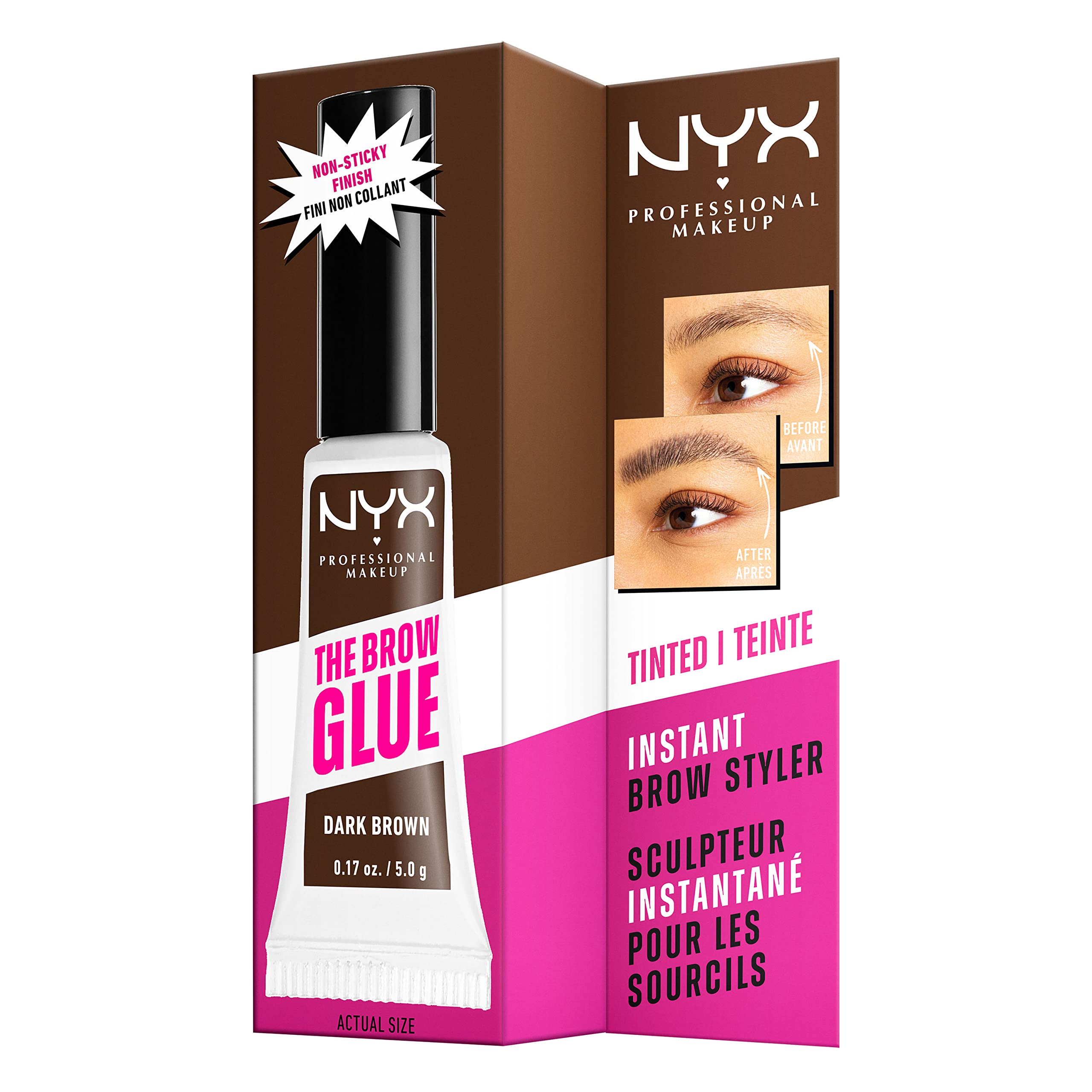 NYX The Brow Glue: rellena huecos con lápiz o pomada pigmentada.