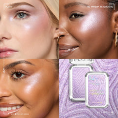 NYX Buttermelt Highlighter en clavícula para brillo luminoso.